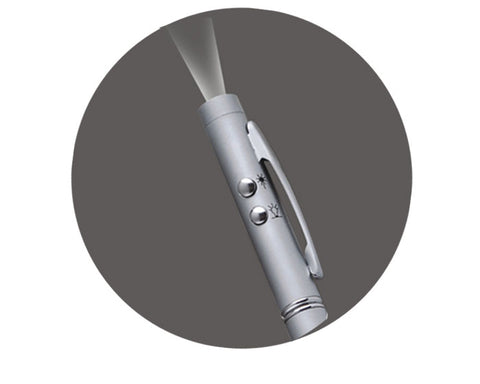 BOLÍGRAFO METÁLICO C/LUZ Y LASER 2108