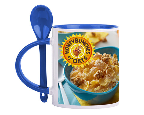 TARRO BICOLOR DE SUBLIMACIÓN C/CUCHARA 11 OZ MIRZA A2376