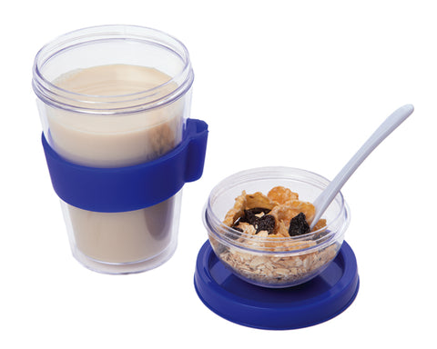 VASO DOBLE PARED DE PLASTICO CON CUCHARA FROYO A2653