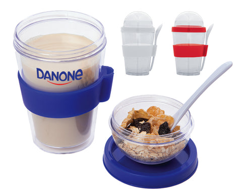 VASO DOBLE PARED DE PLASTICO CON CUCHARA FROYO A2653