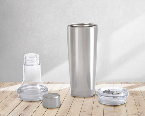 TERMO MULTI-TAPA DE ACERO INOXIDABLE DE 650 ML CLYDE A2667