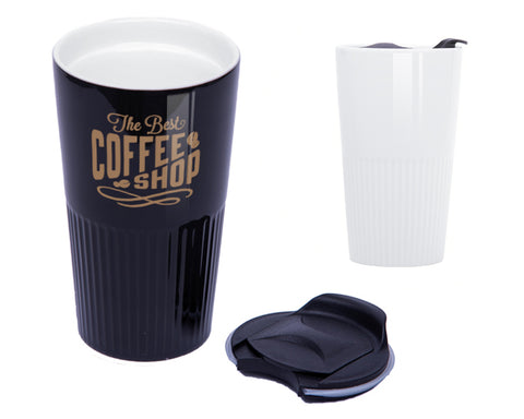 VASO DE CERÁMICA DE DOBLE PARED DE 10 OZ MIAMI A2694