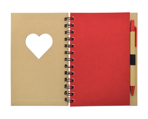 LIBRETA ECOLOGICA CORAZÓN LOVELY A2776