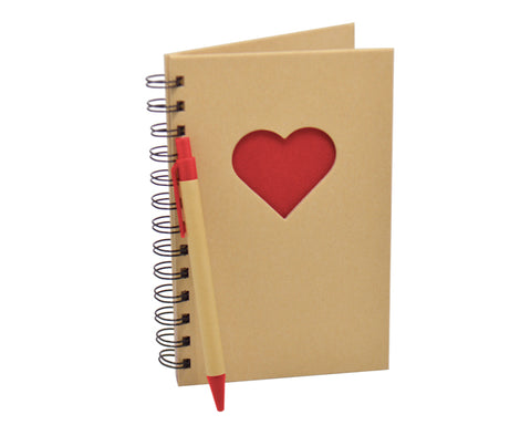 LIBRETA ECOLOGICA CORAZÓN LOVELY A2776