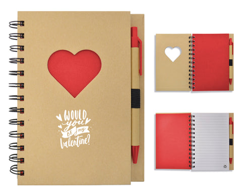 LIBRETA ECOLOGICA CORAZÓN LOVELY A2776