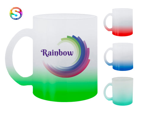 TARRO SATINADO BICOLOR DE SUBLIMACIÓN 11 OZ RAINBOW A2798