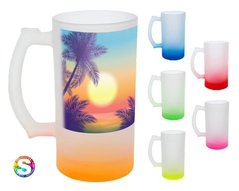 TARRO CERVECERO SATINADO BICOLOR DE SUBLIMACIÓN 16 OZ CHELADO A2799