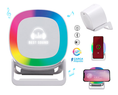 BOCINA BLUETOOTH DE CARGA RÁPIDA CON LUZ MILEY A2813