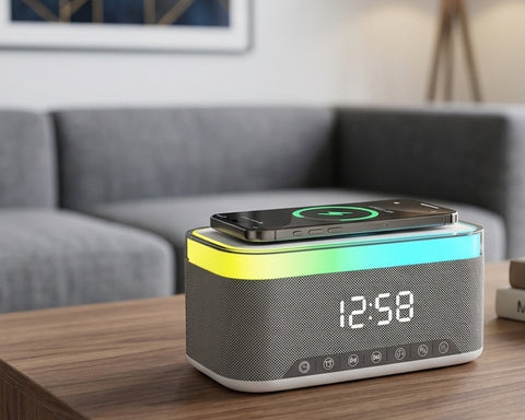 BOCINA MULTIFUNCIONAL DE CARGA RÁPIDA CON LUZ MERCURY A2815