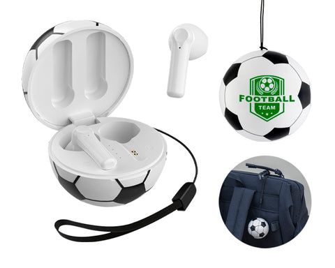 AUDÍFONOS INALÁMBRICOS CON ESTUCHE DE BALÓN DE SOCCER GOAL A2830