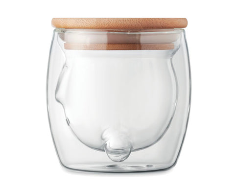 VASO DE VIDRIO DE DOBLE PARED DE 220 ML PIPO A2939