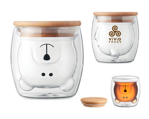 VASO DE VIDRIO DE DOBLE PARED DE 220 ML PIPO A2939