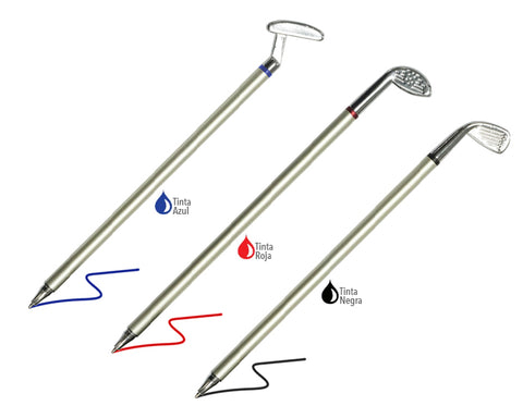 SET DE BOLÍGRAFOS DE METAL PALOS DE GOLF A2977