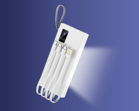 BATERÍA PORTÁTIL 4 EN 1 DE CARGA RÁPIDA CON LUZ CAP 10000 mAh ELIOT A3002