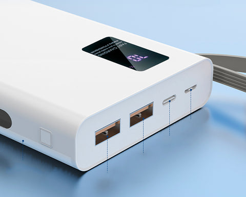 BATERÍA PORTÁTIL 4 EN 1 DE CARGA RÁPIDA CON LUZ CAP 10000 mAh ELIOT A3002