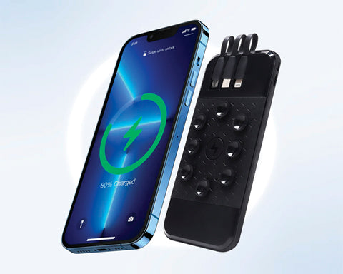 BATERÍA PORTÁTIL CON VENTOSAS 3 EN 1 DE CARGA RÁPIDA CON LUZ CAP 10000 mAh BINGO A3003