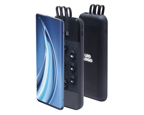BATERÍA PORTÁTIL CON VENTOSAS 3 EN 1 DE CARGA RÁPIDA CON LUZ CAP 10000 mAh BINGO A3003