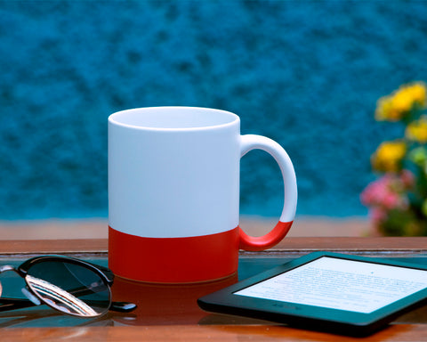 TARRO BICOLOR MATE DE SUBLIMACIÓN 11 OZ GRES A3022