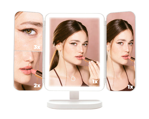 ESPEJO RECARGABLE CON LUZ LED AFRODITA A3029