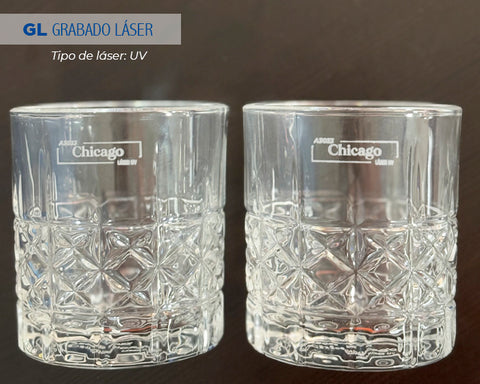 SET PARA WHISKY DE BAMBÚ VIDRIO Y ACERO INOXIDABLE CHICAGO A3033