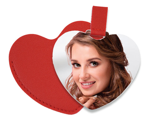 ESPEJO DE ACERO INOXIDABLE CON ESTUCHE EN FORMA DE CORAZÓN MINNIE A3085