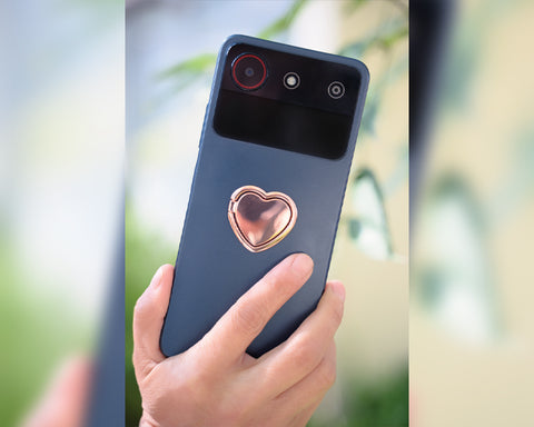 ANILLO CON SOPORTE PARA CELULAR EN FORMA DE CORAZÓN LOVER A3087