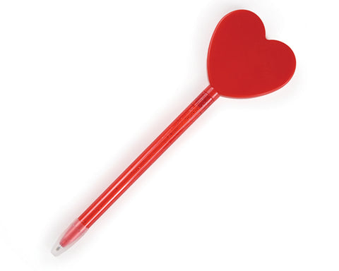 BOLÍGRAFO PLÁSTICO EN FORMA DE CORAZÓN LATIDO A3088