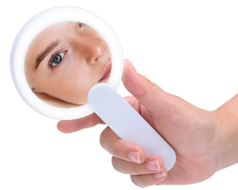 ESPEJO DE BOLSILLO CON LUZ LED VANITY A3110