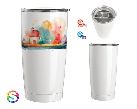 TERMO DE ACERO INOXIDABLE DE SUBLIMACIÓN 600 ML GABO A3155