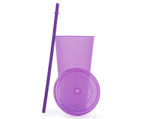 VASO DE PLÁSTICO DE 750 ML GLITTER A3171