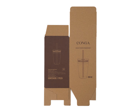 CAJA DE REGALO DE CARTÓN PARA VASO CONGA CAJA CONGA A3180