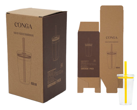 CAJA DE REGALO DE CARTÓN PARA VASO CONGA CAJA CONGA A3180