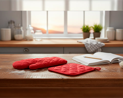 SET DE GUANTE Y AGARRADOR P/COCINA PONCHO A3184