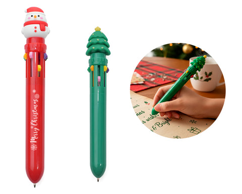 BOLÍGRAFO MULTITINTAS CON FIGURA NAVIDEÑA CHRISMATIK A3197