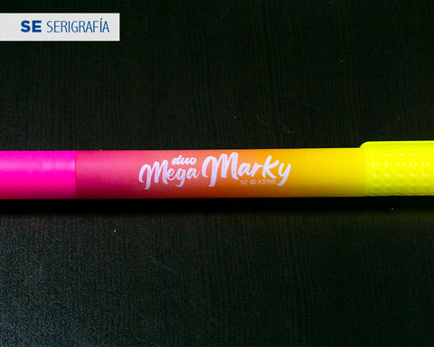 MARCADOR DE PLÁSTICO CON DOS COLORES DUO MEGA MARKY A3198