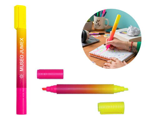 MARCADOR DE PLÁSTICO CON DOS COLORES DUO MEGA MARKY A3198