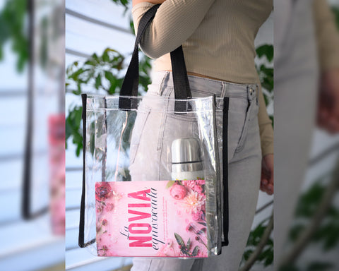 BOLSA TRANSPARENTE CON ASAS DE COLOR CLARIS A3207