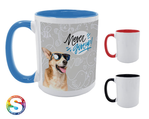 TARRO BICOLOR PARA SUBLIMACIÓN 15 OZ DAFNE A3249
