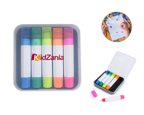 SET DE 5 MARCADORES SÓLIDOS CON ESTUCHE A3273