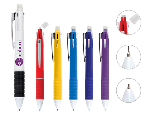 BOLÍGRAFO DE PLÁSTICO MULTI TINTAS  BAKÚ BLP4189