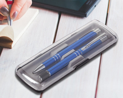 SET DE BOLIGRAFOS DE ALUMINIO CON ESTUCHEDE PLÁSTICO SYMPHONY BM5977