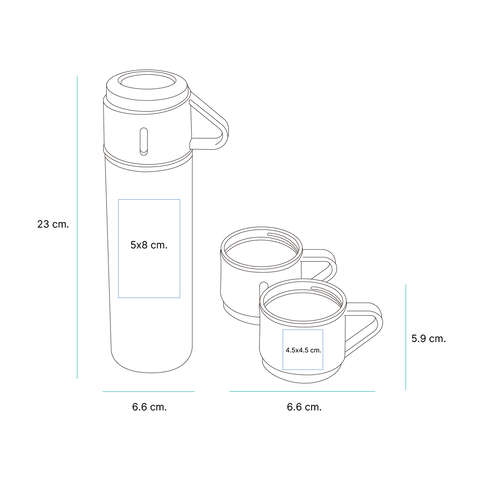 SET DE TERMO Y TAZAS CAMINI ST-034