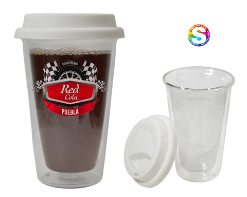 VASO DE DOBLE PARED DE VIDRIO DE SULIMACIÓN 10 OZ IRLANDA SUB175