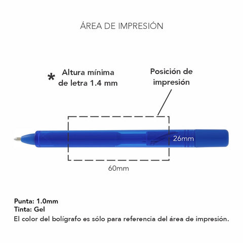 BOLÍGRAFO EPIC COLORS BIO TINTA AZUL EBC-TRA