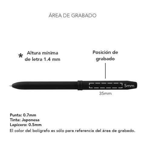 BOLÍGRAFO INSIGNIA BLACK INB-MET