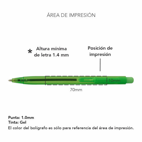 BOLÍGRAFO KOI BIO TRANSLÚCIDA TINTA NEGRA KBI-TRN