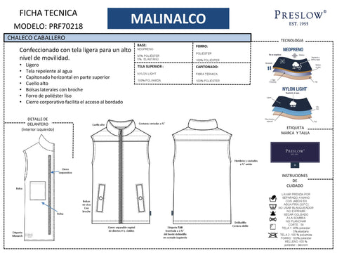 CHALECO CABALLERO MALINALCO PRF70218
