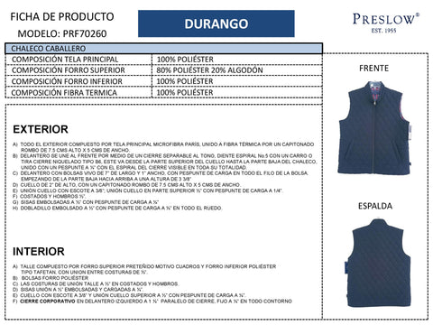 CHALECO CABALLERO DURANGO PRF70260
