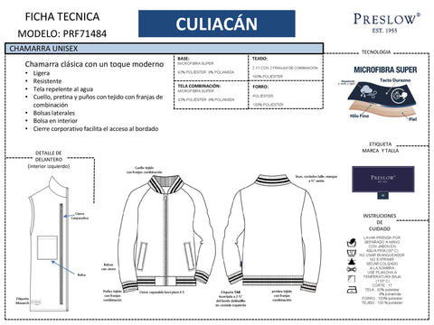 CHAMARRA UNISEX CULIACAN PRF71484