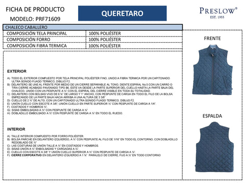 CHALECO CABALLERO QUERETARO PRF71609